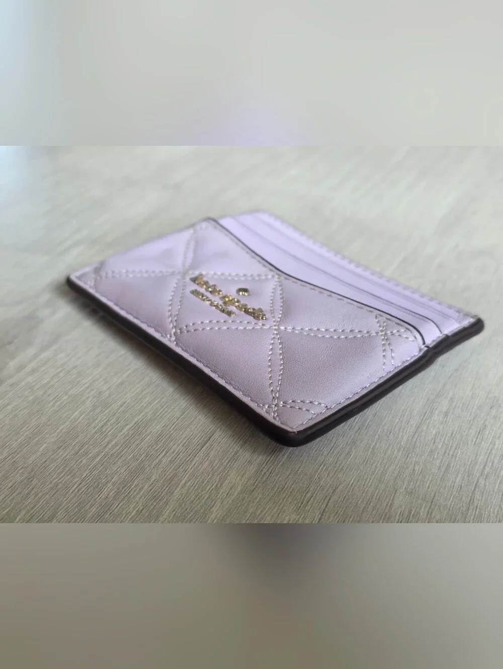 kate spade Quilted Card Holder in Light Lavender